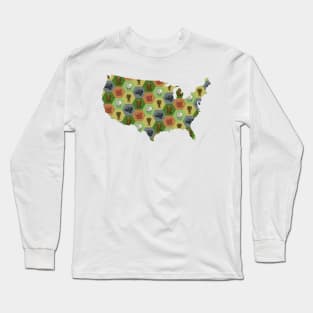 United States of America Map Board Games Long Sleeve T-Shirt